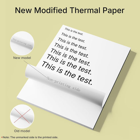 8.5''x11'' (200 Rongta Thermal Printer Paper US Letter Size, Thermal Paper Roll and Single Sheet, Advanced Clear