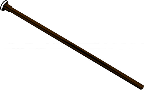 Westbrass D123-12 3/8" x 12" Brass Flat Head Toilet Riser Supply Line, Oil Rubbed Bronze