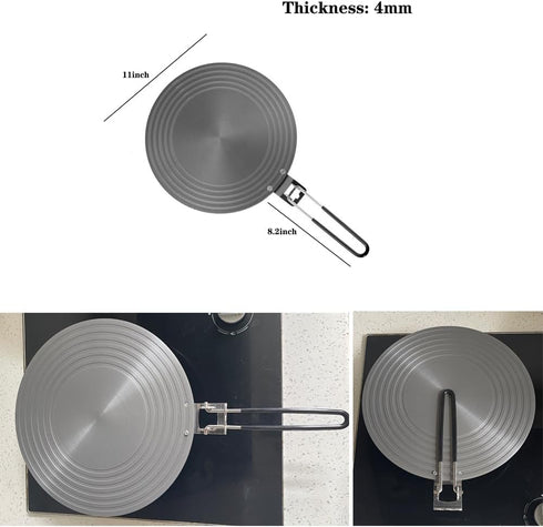 11-Inch, Simmer Heat Diffuser UNOSCHRIM Heat Conduction Plate, Aluminum Plate, Non-Slip Thermal Conductive Plate