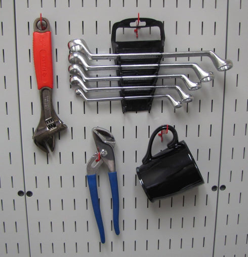 Wall Control Medium 1-7/8in Slotted Hook Pack for Pegboard and Tool Board - Red