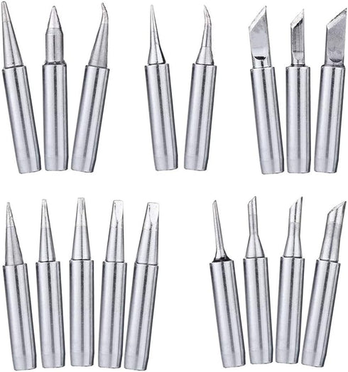 Mesee 17Pcs Soldering Iron Tips Kit, 900M Lead-Free Replacement Accessories for Various Solder Stations
