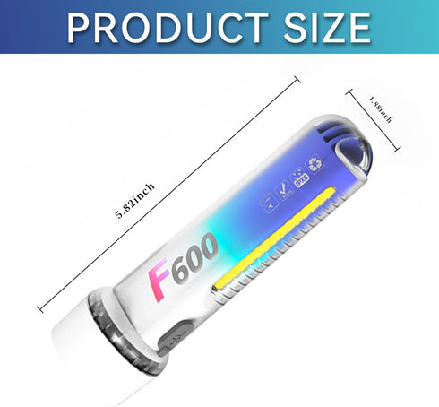 Rechargeable RGB Flashlight Super Bright LED Battery Powered with 9 Modes & IPX7 Waterproof for Emergencies