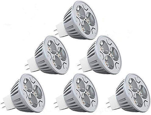 CTKcom MR16 3W LED Bulb (6 Pack) - Warm White 2700K, 35W Halogen Equivalent, 12V Spot Lamps
