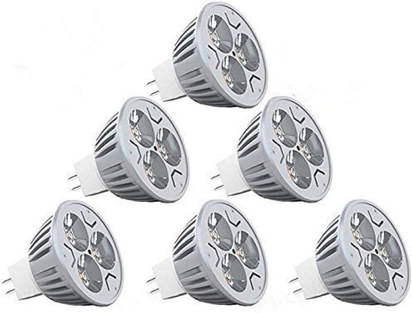CTKcom MR16 3W LED Bulb (6 Pack) - Warm White 2700K, 35W Halogen Equivalent, 12V Spot Lamps