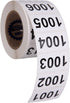Kenco Self Adhesive Durable Vinyl Labels, Consecutively Numbered 2" X 1" (ROLL 1001-1500)