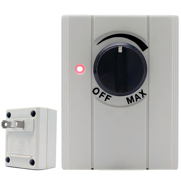 SwitchPrince Plug in Dimmer Switch Adapter 2 Prongs 150W 120VAC 60Hz for Table