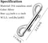 Stainless Steel Double Ended Bolt Snap Hooks, Heavy Duty Trigger Snaps for Dog Leash/Pet Feed Bucket, Pack of 6