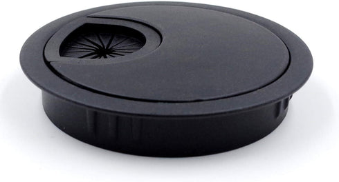 Jetland Desk Grommet for Wire Organizer, Flat Black, Fits 2" Hole, GBK53, 2-Pack