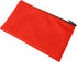 Money Bank Deposit Bag with Zipper, 11x6 inch, Red, Durable Leatherette Wallet Pouch with Framed ID Window