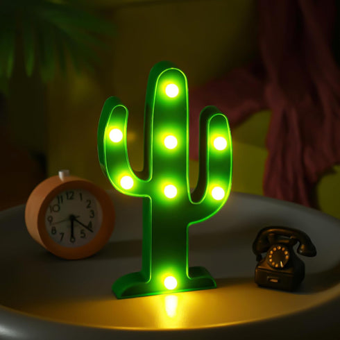 2 Home(10 5.71 Inch) Riakrum Pcs LED Night Light LED Cactus Light Mexican Party Decorations Cinco De Mayo Decorations