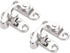 Yetaha 2PCS Antique Box Hasp Latch - Decorative Horn Lock Silver Hook Buckle Clasp Small Hardware for Wooden Jewelry