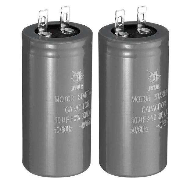 PATIKIL Motor Start Capacitor, 2 Pcs 50uf 300V 50/60Hz CD60 for Air Conditioners, Electric Motor Starts
