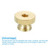 uxcell 3Pcs M8 Knurled Thumb Nuts, Brass High Head Round Knobs Fasteners for 3D Printer Parts, Machine Tools