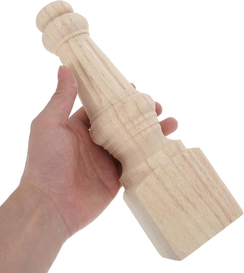 9.5'' Unfinished Wooden Furniture Leg, Tall Carved Wood Leg Replacement Parts for Sofa Couch Chair Ottoman Loveseat