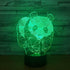 DAGIJIRD 7 3D Color Change Cute Panda Acrylic Board Night Light LED Desk Lamp Touch Switch Room Decor Gift