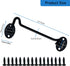 4 Pack 6" 16pcs Hook and Eye Gate Latch, Stainless Steel Rust-Resistant Barn Door Lock Cabin Hooks for Gate Shutters