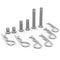 12Pcs M8 Clevis Pin and M3 X 60 R Shape Cotter Assortment Kit, 304 Stainless Steel Flat Head Pin Cotter for Hitch Lock