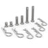 12Pcs M8 Clevis Pin and M3 X 60 R Shape Cotter Assortment Kit, 304 Stainless Steel Flat Head Pin Cotter for Hitch Lock