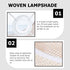 E27 E14 Woven Lamp Shade Cover Rattan Oval Lampshade Woven Light Cover for Bedside Lamp Floor Touch for Living Room