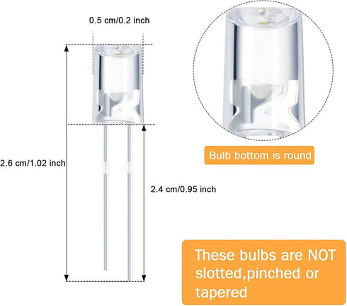 Mudder 60 Pcs LED 5mm Outdoor String Lights Replacement Bulbs Energy Efficient LED Patio Wire Light Set Connectable Home Decor Light Bulb for Wedding Festival Patio Garden Holiday(Cold White) by Mudder