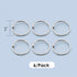 BAZIC Loose Leaf Binder Ring 2", Nickel Plated Steel Metal Ring for Flash Cards, 6/Pack