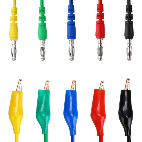 Sumnacon 20Pcs Back Probe Test Kits - 4MM Banana Plug to Alligator Clip Leads, 15Pcs Back Probe Pins