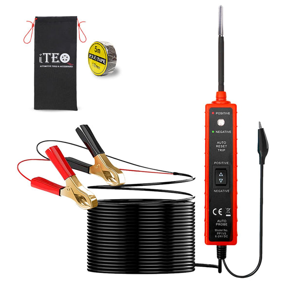 Power Circuit Probe Tester: 6V-24V DC Test Light, Automotive Short Circuit Locator, 12V Auto Electrical Tester