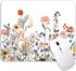 Garden Blooming Flowers Mouse Pad, Colourful Wildflowers Floral Mouse Mat with Waterproof Anti Slip Rubber Mousepad