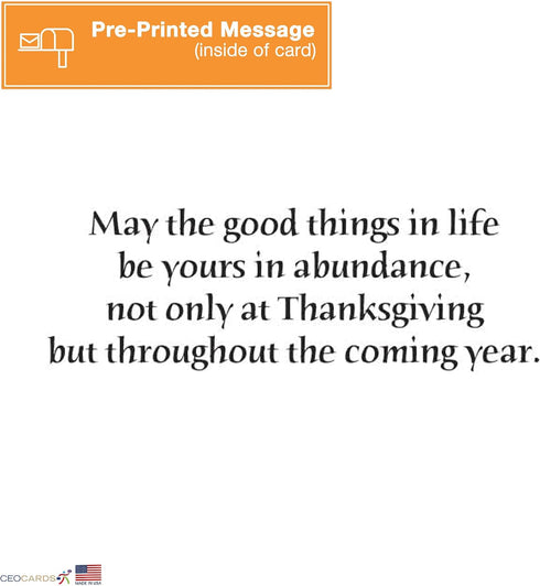 Set Pack 25 (5-5/8 7-7/8 inch) TH1803 Thanksgiving Cards for Business & Family (Trees of Autumn) Greeting Card