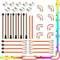 BTF-LIGHTING FCOB COB 12mm 3Pin Connector Kit,L-Shaped,Dual-End with Wire,Strip to JST,3PIN JST,Wire