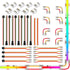 BTF-LIGHTING FCOB COB 12mm 3Pin Connector Kit,L-Shaped,Dual-End with Wire,Strip to JST,3PIN JST,Wire