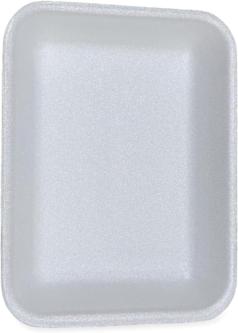 Generic 8.7 x 6.6 x 1.1 in. 3P Meat Trays White - Case