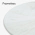 U Brands Round Magnetic Marble Print Dry Erase Board, 12" Diameter, Frameless, includes Magnet and Marker