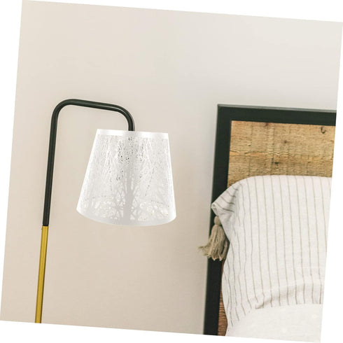 KALLORY Desktop Lamp Shadow Lamp Shade, Iron Lampshade Replacement Clip on Table Lamp Cover for Floor Lamp Chandelier