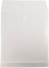 JAM PAPER Plastic Expansion Envelopes with Hook & Loop Closure - Clear - Letter Open End - 9 3/4 x 11 3/4 with 1 Inch