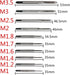 10PCS Micro Taps Bit Hand Screw Thread Taps M1 to M3.5 Tool Set