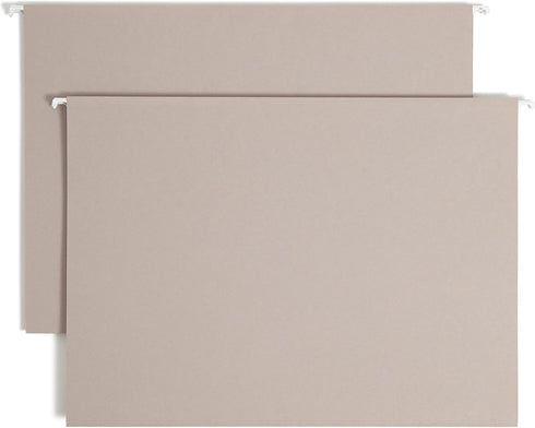 Smead TUFF Extra Capacity Box Bottom Hanging Folder, Legal Size, 3" Expansion, Steel Gray, 18 per Box
