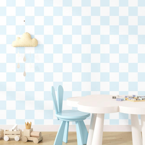 17.5"x314" Countertops Blue and White Checkered Wallpaper Pee SND Stick Self Adhesive Plaid Contact Paper Gingham