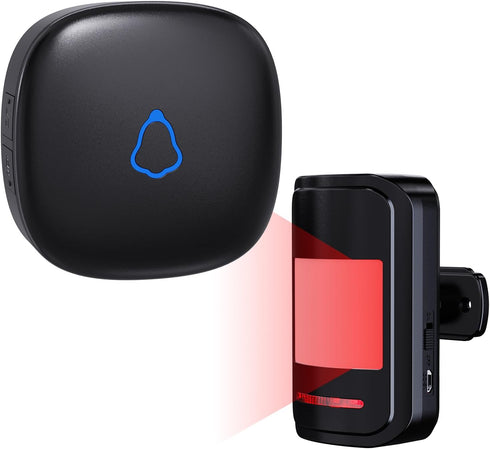 METAK Wireless Motion Sensor Alarm Indoor, 1 PIR Detector + 1 Receiver, Movement