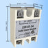 SSR-60DA 3PCS: Input 3-32V DC to Output 24-380V AC Single Phase Solid State Relay 60A