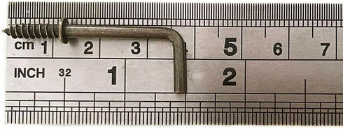 1 Inch 1 Shape Screw Hooks, Vintage Bronze L Shape Hook and 7 Shape Right Angle Medal Hooks (40 Pack)