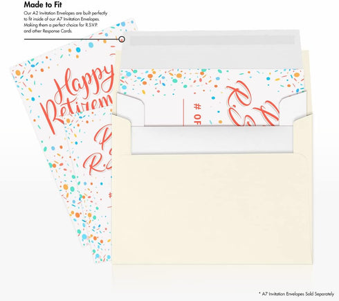 LUXPaper A2 Classic Linen Invitation Envelopes | Solar White | 4 3/8" x 5 3/4" | 70lb. Text | 50 Qty