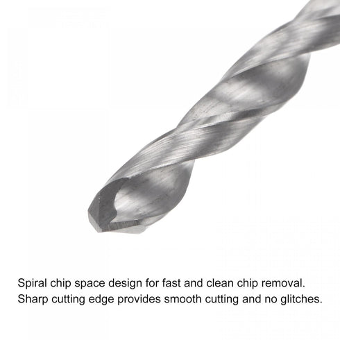 uxcell Solid Carbide Drill Bits, 2.6mm C2/K20 Tungsten Carbide Jobber Drill Bits for Stainless Steel, Aluminum, 2pcs