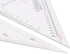 Klanata 405mm Set, (15.9in) Large Marine Navigation Triangle Ruler & Protractor Crystal Clear Acrylic Chart Plotting
