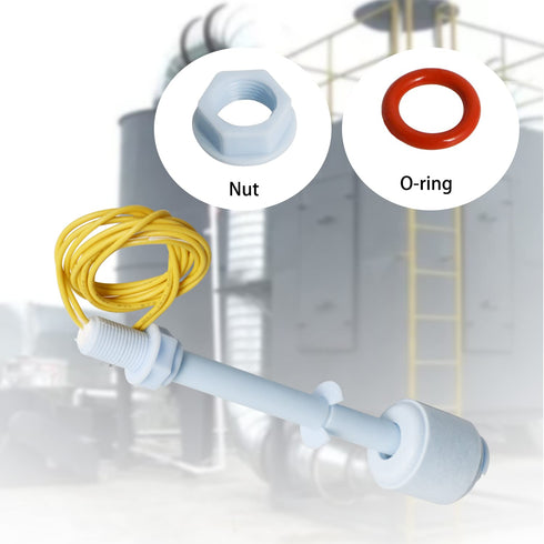 Aopin Liquid Level Switch Sensor PP, Water Liquid Level Sensor Float Switch for Water Pump, Fish Tank, Garden Pond, 1