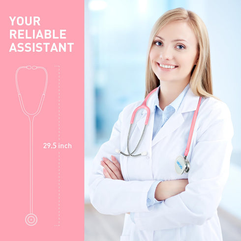 SCIAN Dual Head Stethoscope for Nurses, Kids, Adults, Classic Stainless Steel Stethoscope Kit Medical Supplies