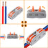 50pcs Conductor Compact Connectors Lever Wire Nut Electrical Connectors with Fixed Base for 2 Circuit Inline Splices