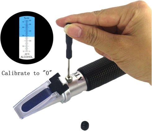 VGVGV 0~80% Brix Refractometer, Hand Held Refractometer Alcohol Alcoholometer V/V Liquor Detector Concentration Spirits