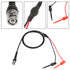 2Pcs Oscilloscope Probes, Clip Test Grabbers, Coaxial Cable Mini BNC to Dual Testing Plunger Hook