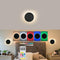 Wall Lights Battery Operated Wall Sconces,Black Rechargeable Solar Eclipse Style Wall Light